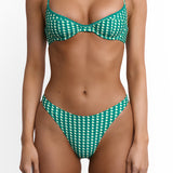 Thong Bikini Bottom Verde Geo