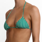 Triangle Bikini Top Verde Geo