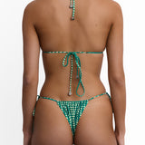 Triangle Bikini Top Verde Geo