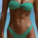 High Hip Bikini Bottom Verde Geo