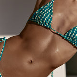 Triangle Bikini Top Verde Geo