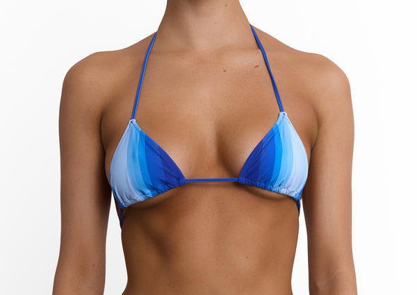 Triangle Bikini Top Azul