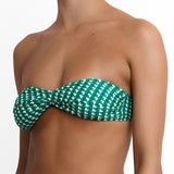 Twist Bikini Top Verde Geo