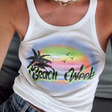 Beach Week Airbrush Singlet